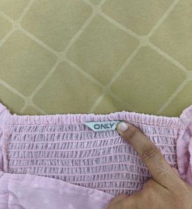 Baby Pink Ruched Crop Top