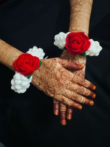 crochet hand gajrey pair
