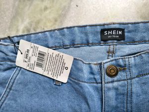 Shein Heart Print Blue Jeans | Size 30
