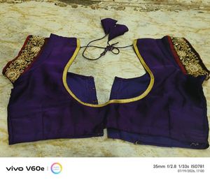 Exquisite Purple Embroidered Saree