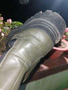 Zara Stylish Olive Green Boots
