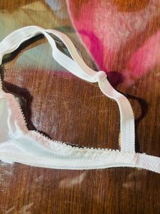 White Lace Detail Bra