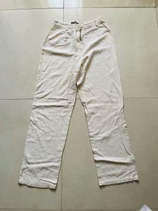 White Slim Fit Trousers