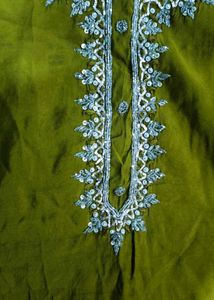 handwork green colour suit sets