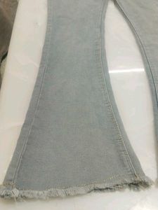 Grey bootcut jeans
