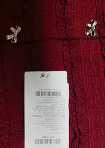 Savana Chic Red Textured Button-Up Top