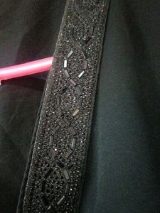 Black Embellished Gown abaya