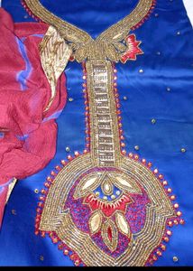 Royal Blue Embroidered Kurta Set