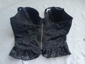 Black Lace Ruffle Bra