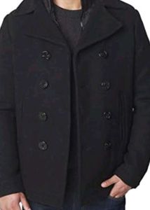 Black Double-Breasted Peacoat 5,6 years children