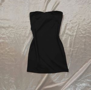 Chic Black Mini Tube Dress