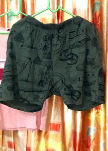Graphic Print Lounge Shorts