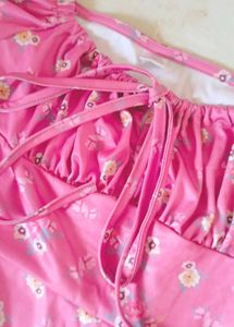 Vibrant Pink Floral Maxi Dress