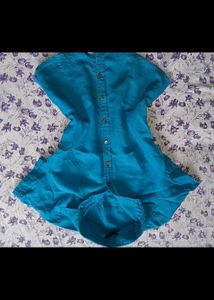 💙🪩 Y2K Blue Fitted Button-Up Top 🪩💙
