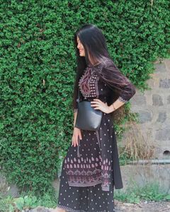 Amazing Black Kurti And Sharara Set