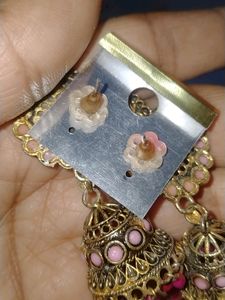 Pink Jhumka