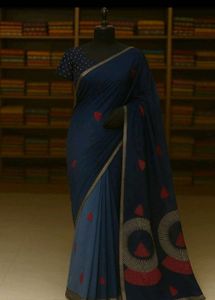 Elegant Blue Saree with free blouse