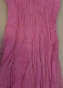 Pink Kurta Set with Neckline and dupatta