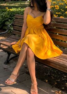 Sunny Yellow Tiered Sundress