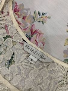 Cream Lace Tank Top
