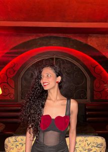 Sheer Heart Bralette Mesh Dress