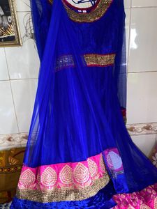 Blue/ Pink Anarkali