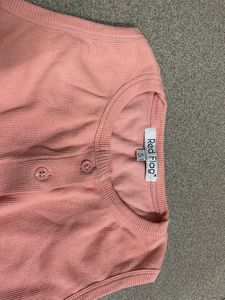 Peach Button-Up Sleeveless Top