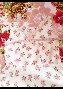 Floral Print Anarkali Gown