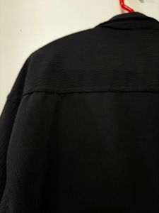 Black Oversized Short Sleeve Shirt