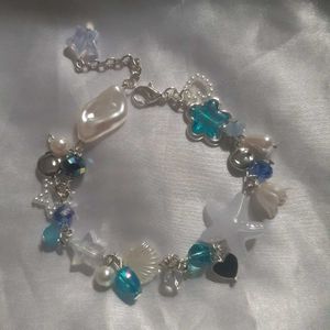 beachcore Charm Bracelet: Pearl &amp; Star