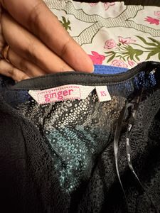 Chic Black Lace Wrap Top