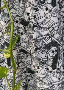 Unique Graphic Print Zip-Up Jacket