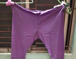 Grey &amp; Purple Kurti Set