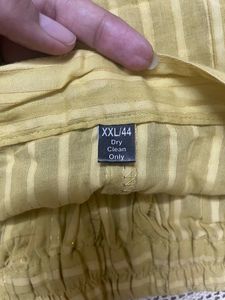 Gold Colour Narrow Pant