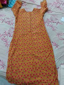 Heart Print Kurta+ green kurta set