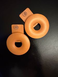 Orange Geometric Statement Earrings