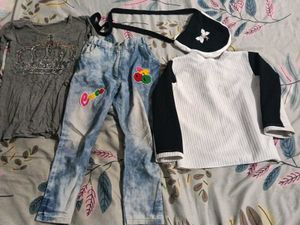 Cute Girls Clothing Set with Bag