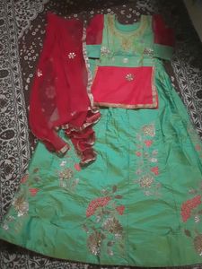 Beautiful Green Lehenga Choli With Dupatta
