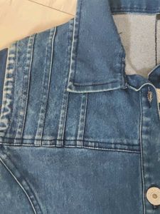 Denim Button-Up Short dress with pockets