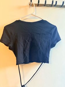 Crop top with tie detail (S size) h&amp;M