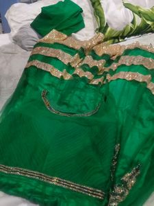 Ethnic Anarkali Suit (Silk And Net Material)