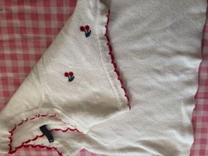White Cherry Print Top🍒