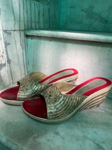 Embellished Wedge Sandals