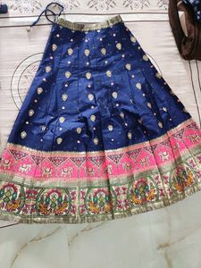 Elegant Navy &amp; Gold Blouse