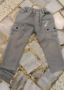 37. Kids Grey Cargo Pants