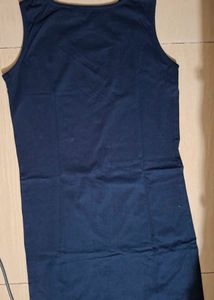 Navy Blue Cut-Out Sleeveless Dress
