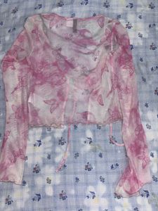 Floral printed Mesh top