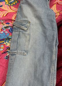 Light Wash Cargo Jeans