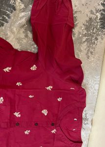 Akkriti By Pantaloons Embroidered Pink tunic
