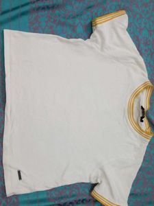 Classic White &amp; Yellow Striped T-Shirt